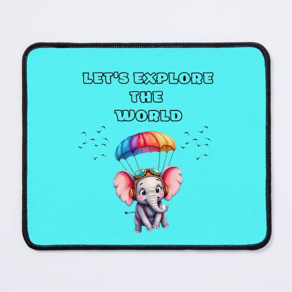 Item preview, Rainbow Parachute Elephant Adventure Nursery Print designed and sold by ExploreAura Studio.
