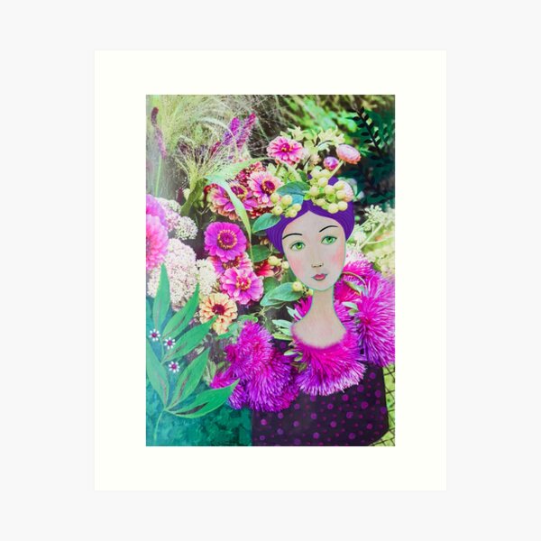 Aperçu de l'œuvre Jardin Magenta créée et vendue par Jessincolour.