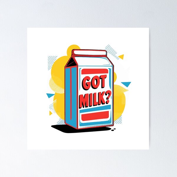 Item preview, Retro Pop Art Got Milk? Cartoon Milk Carton Design designed and sold by ajurnaya.