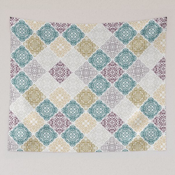 Item preview, Ornate geometric pattern and artfully abstract multicolored background designed and sold by Pixeeless.