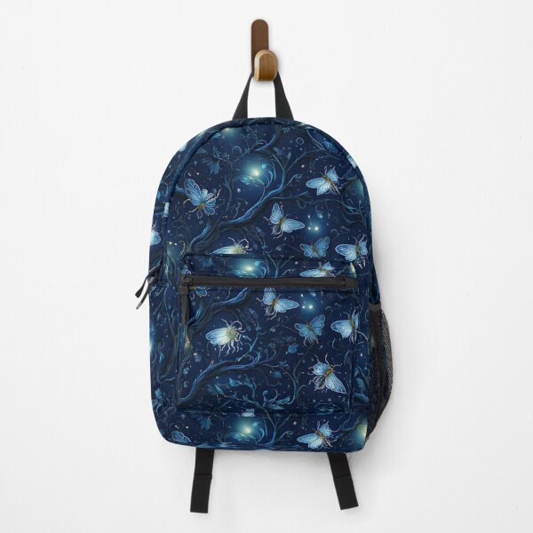 Item preview, glowing firefly and swirling branch in deep midnight designed and sold by Designbes.