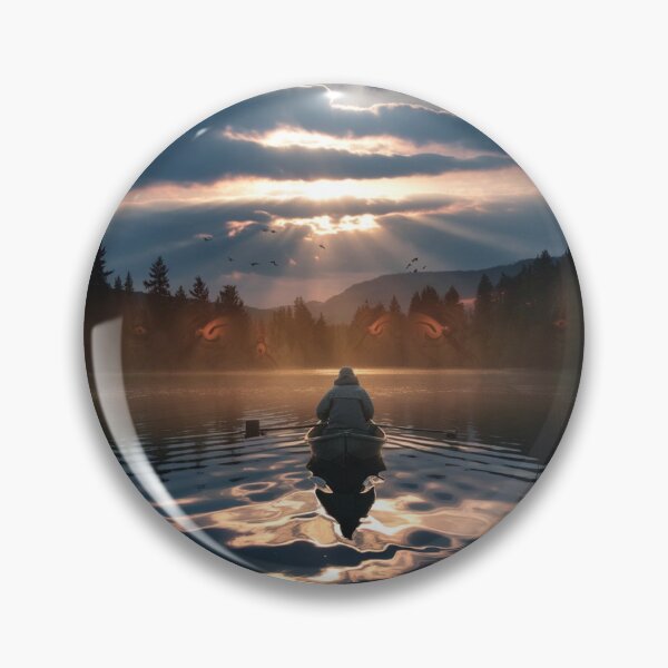 Item preview, A beautiful view of the sunset over the lake designed and sold by artforkidshub0.