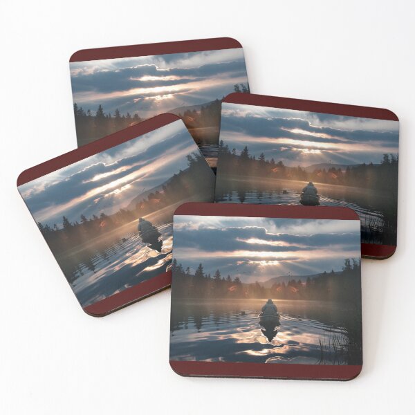 Item preview, A beautiful view of the sunset over the lake designed and sold by artforkidshub0.