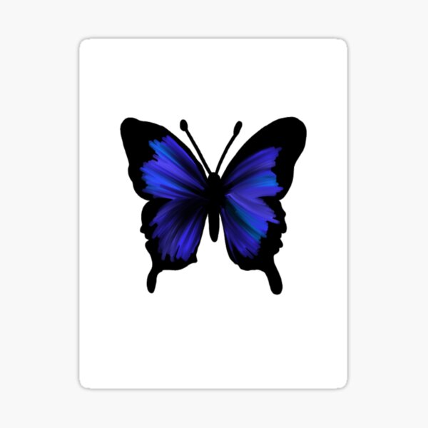Vista previa del artículo con la obra «Hermosa mariposa azul», diseñado y vendido por FunkyDonkeyy.