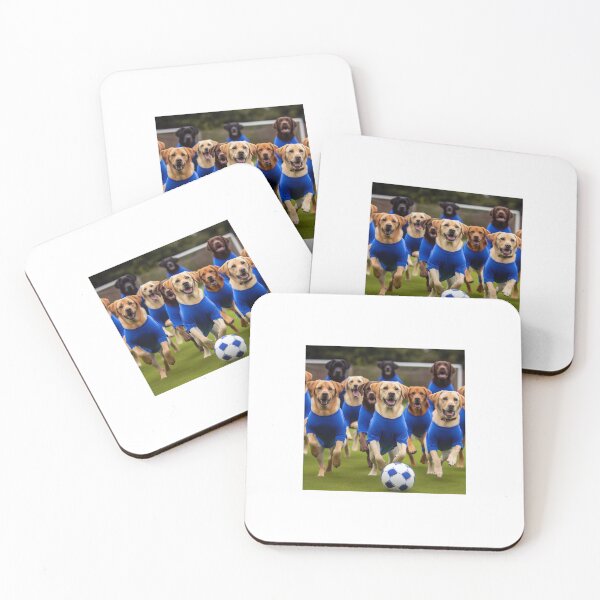 Item preview, Labradors love football too! Soccer and Dog Lovers - Chelsea, Everton, Leicester City, Ipswich Town - Any dog, any colour designed and sold by Humour House Designs.