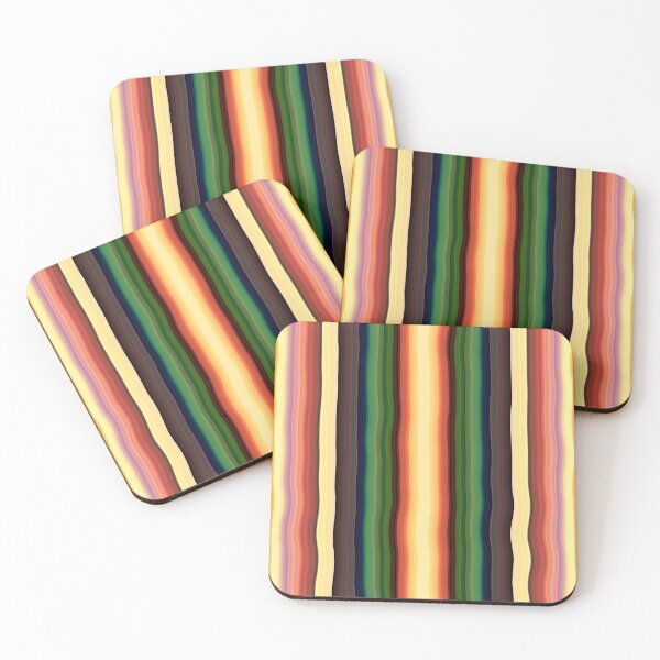 Item preview, Retro Vertical Wavy Stripes in Yellow, Brown and Green designed and sold by KaSaPo.