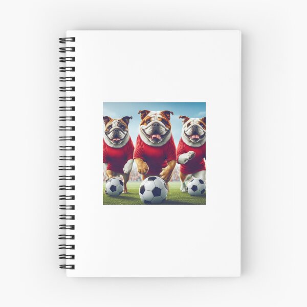 Item preview, Bulldogs love football too! Soccer and Dog Lovers - Liverpool, Manchester United, Arsenal, Nottingham Forest - Any dog, any colour designed and sold by Humour House Designs.