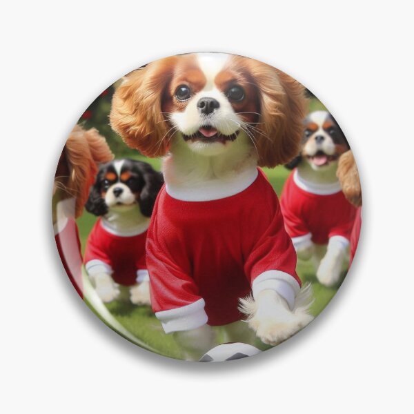 Item preview, Cavalier King Charles Spaniels love football too! Soccer and Dog Lovers - Liverpool, Manchester United, Arsenal, Nottingham Forest - Any dog, any colour designed and sold by Humour House Designs.