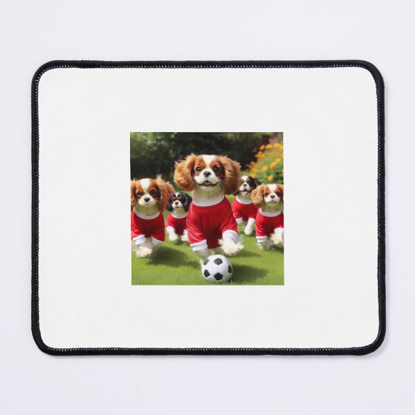Item preview, Cavalier King Charles Spaniels love football too! Soccer and Dog Lovers - Liverpool, Manchester United, Arsenal, Nottingham Forest - Any dog, any colour designed and sold by Humour House Designs.