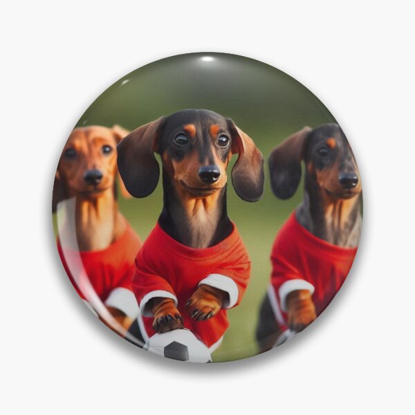 Item preview, Dachsunds love football too! Soccer and Dog Lovers - Liverpool, Manchester United, Arsenal, Nottingham Forest - Any dog, any colour designed and sold by Humour House Designs.
