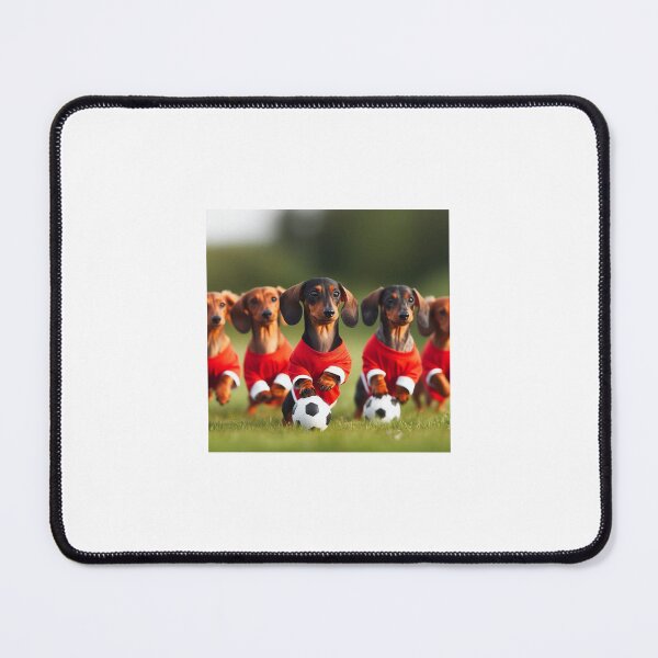 Item preview, Dachsunds love football too! Soccer and Dog Lovers - Liverpool, Manchester United, Arsenal, Nottingham Forest - Any dog, any colour designed and sold by Humour House Designs.