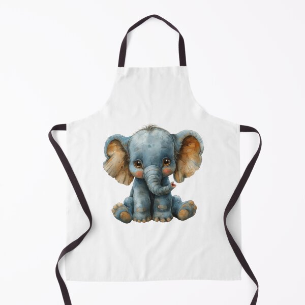 Aperçu de l'œuvre Magnifique bébé éléphant à l'aquarelle créée et vendue par MiraCleAI.