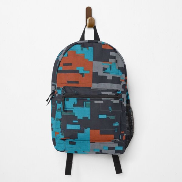 Item preview, Blocky Tactical Camouflage Digital Grid Teal Rust designed and sold by CamouflageLab.