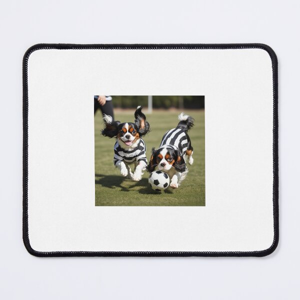 Item preview, Cavalier King Charles Spaniels love football too! Soccer and Dog Lovers - Newcastle United - Any dog, any colour designed and sold by Humour House Designs.