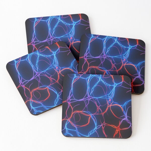 Item preview, Complex neon pattern on black designed and sold by Sigtrix.