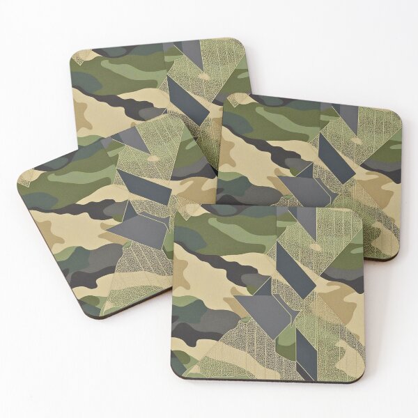 Item preview, Geometric Tactical Camouflage Layered Classic Textured Green designed and sold by CamouflageLab.