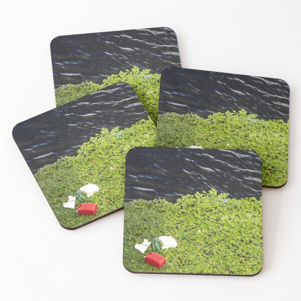 Item preview, garbage and aquatic plants in a river designed and sold by felipequeiroz.