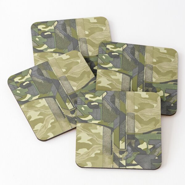 Item preview, Layered Tactical Camouflage Textured Geometric Classic Green designed and sold by CamouflageLab.