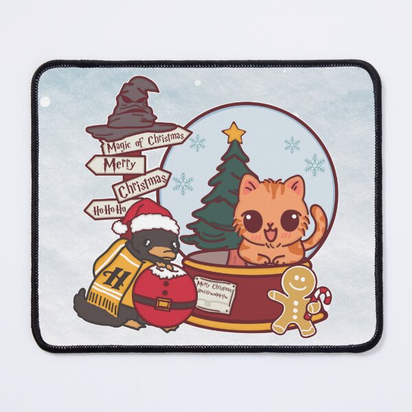 Item preview, Merry Christmas with Cute Cat | Hearthfelis House designed and sold by BGMeYou.
