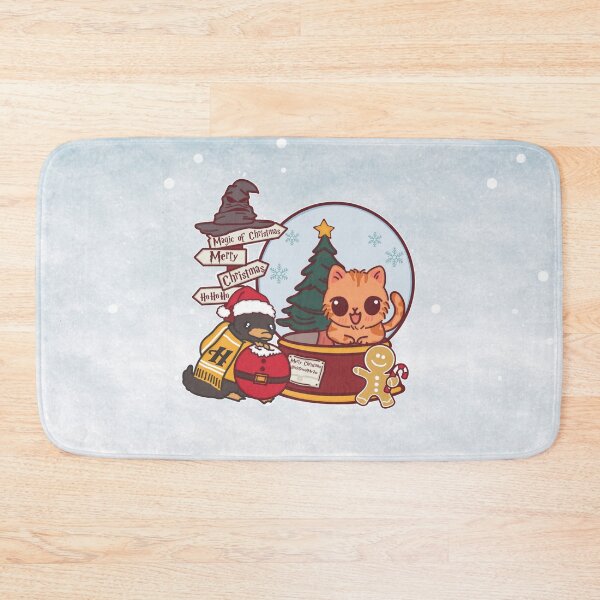 Item preview, Merry Christmas with Cute Cat | Hearthfelis House designed and sold by BGMeYou.