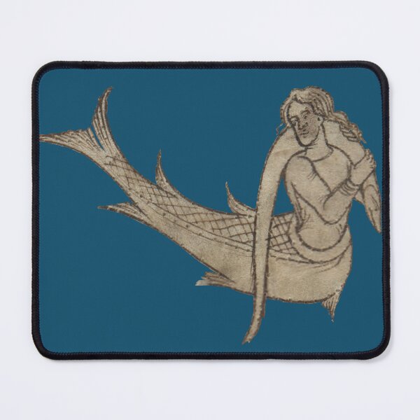 Item preview, Medieval illustration of a merman designed and sold by IllmadeErrant.