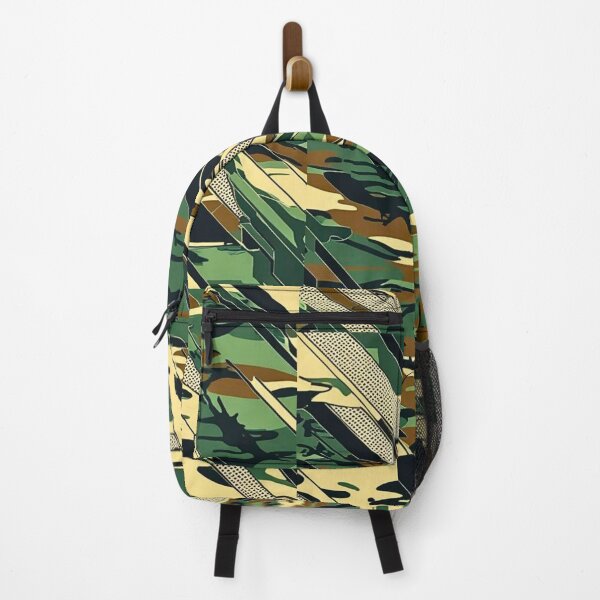 Item preview, Diagonal Tactical Camouflage Slanted Geometric Classic Green designed and sold by CamouflageLab.