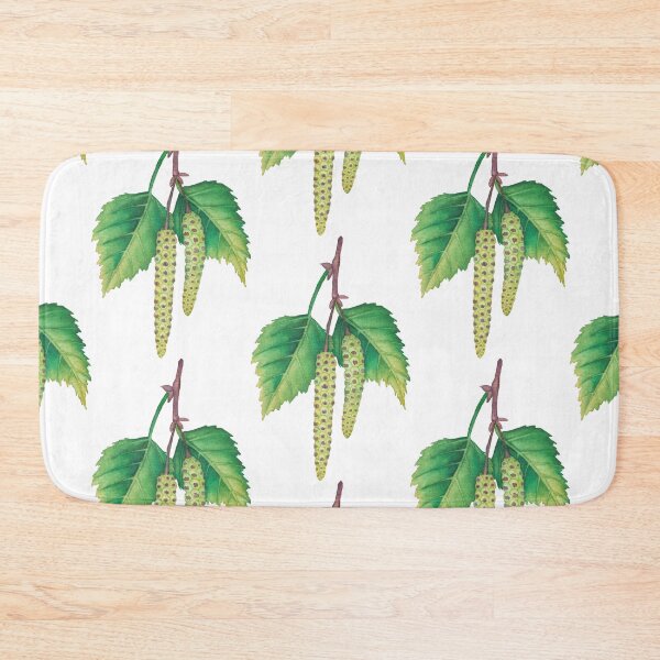 Item preview, Watercolor birch leaves and catkins designed and sold by Ekaterina Glazkova.