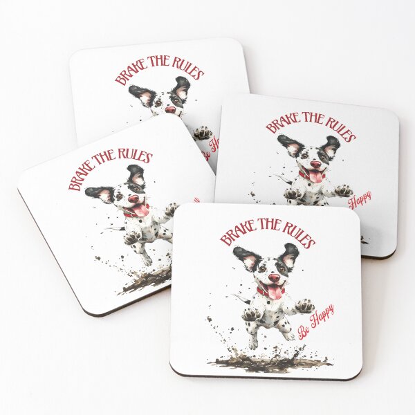 Item preview, Brake the Rules: Happy dog designed and sold by HannaArtHeart.