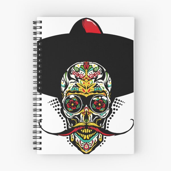Item preview, mexican skull hipster skull crane bearded mustache hat designed and sold by Achille3777.