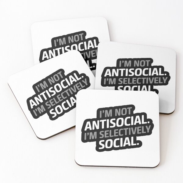 Item preview, I am not antisocial. I am selectively social. designed and sold by PixelPack Design.