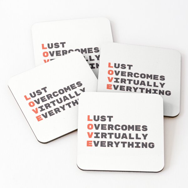 Item preview, LOVE - Lust Overcomes Virtually Everything Typography Design  designed and sold by TheSassyNoble.