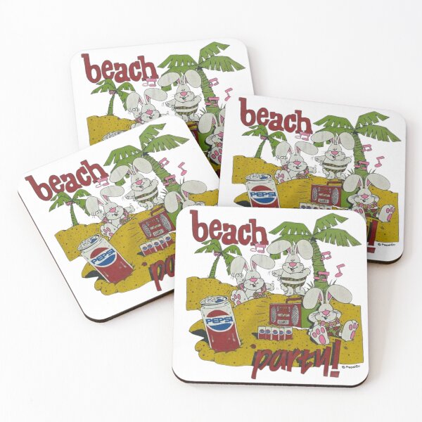 Item preview, Retro Beach Party Bunnies 90s Cartoon Summer Aesthetic designed and sold by PinkLimesCo.