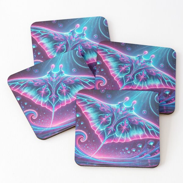 Item preview, Psychedelic Manta Ray – Underwater Cosmic Dance designed and sold by VividWilds.
