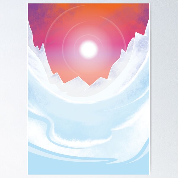 Montagne de glace Poster