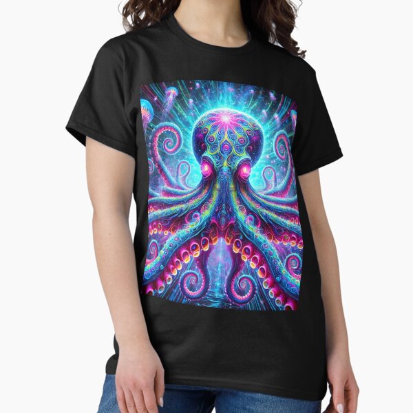 Item preview, Psychedelic Octopus – Master of the Luminescent Depths designed and sold by VividWilds.