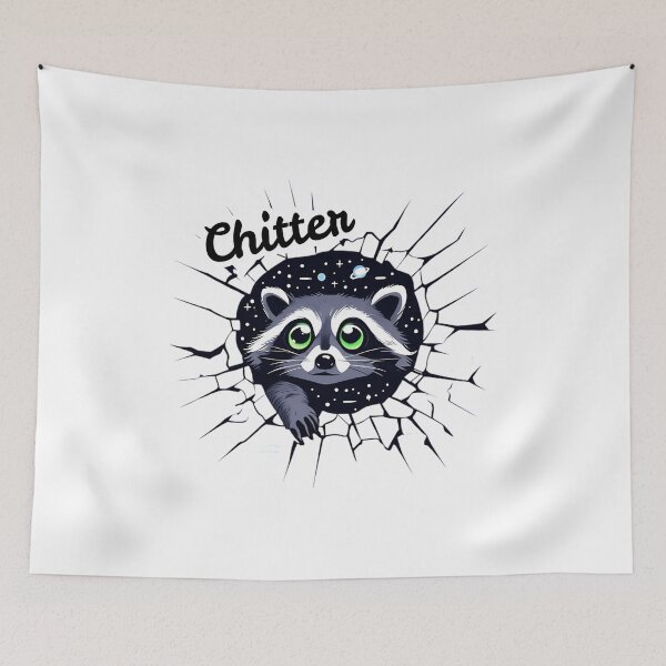 Item preview, Cosmic Raccoon Chitter - Space Explorer designed and sold by DARK_NOVA.