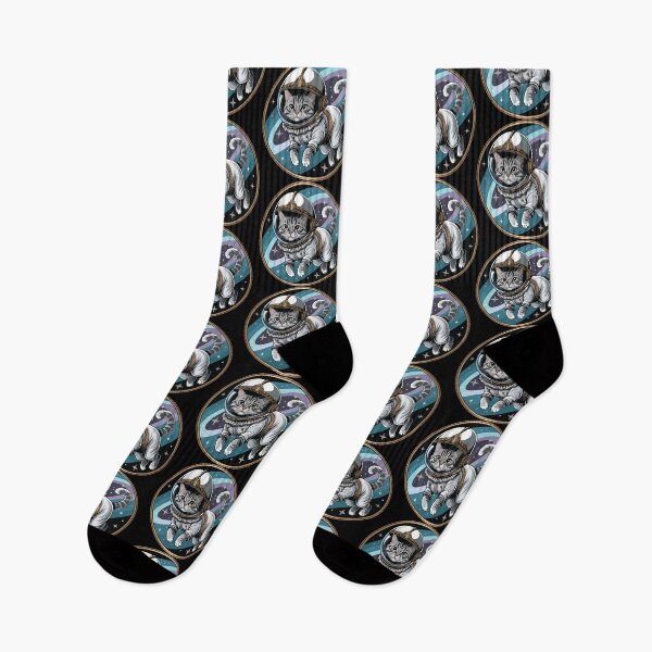 Item preview, Victorian-esque Astronaut Cat in Space designed and sold by CrownedCanvas.