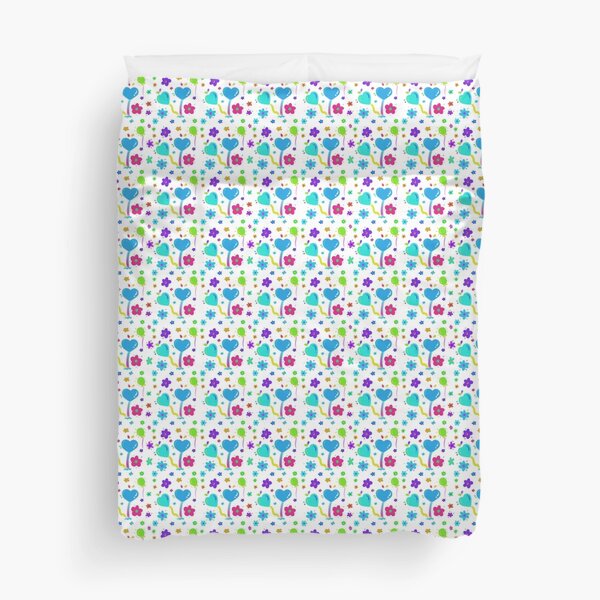 Item preview, Heart Balloon & Floral Bliss – Cute Seamless Pattern designed and sold by StarbornDesign.