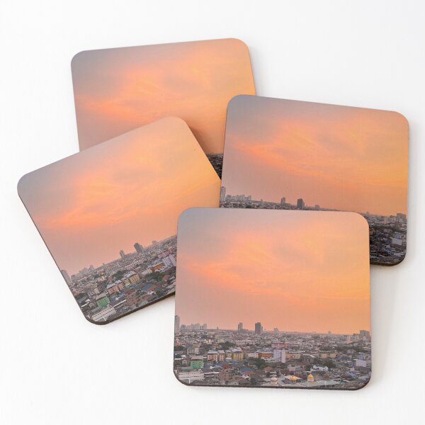 Item preview, A tranquil sunset over Bangkok, offering a moment of peace amidst the bustling city designed and sold by BARTISTA DESIGN.