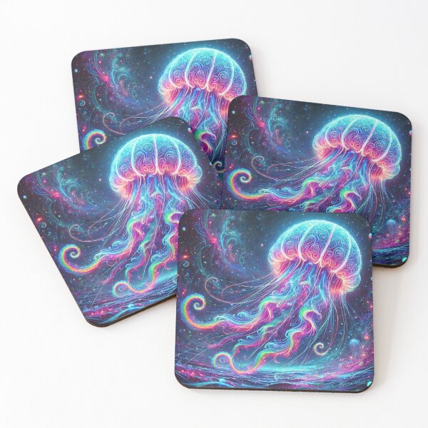Item preview, Psychedelic Jellyfish – Dancer of Cosmic Currents designed and sold by VividWilds.