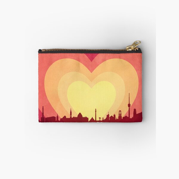 Item preview, Stuttgart Germany Skyline Hearts Red Yellow designed and sold by ArtPrints.