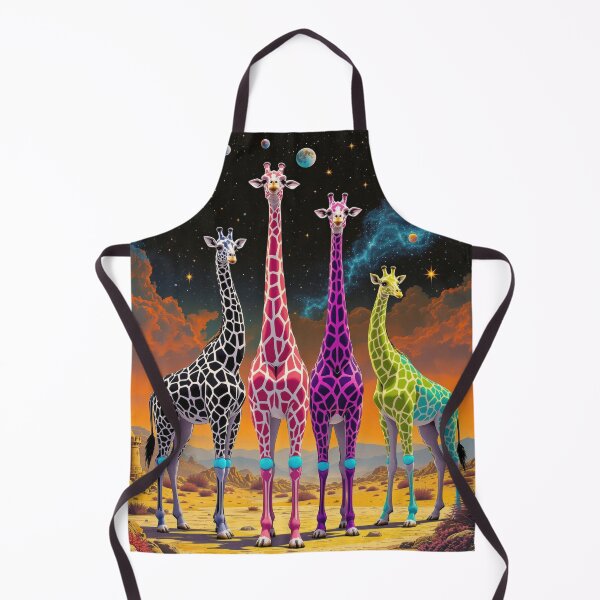 Item preview, Giraffe Quartet with Castle and Cosmos designed and sold by HabitableMoons.