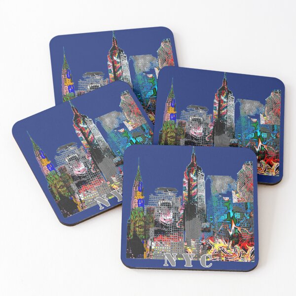 Item preview, New York City Graffiti Urban Skyline Art designed and sold by Phat Dog Designs .