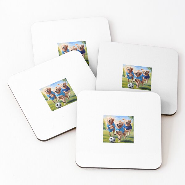 Item preview, Golden Retrievers love football too! Soccer and Dog Lovers - Chelsea, Everton, Leicester City, Ipswich Town - Any dog, any colour designed and sold by Humour House Designs.