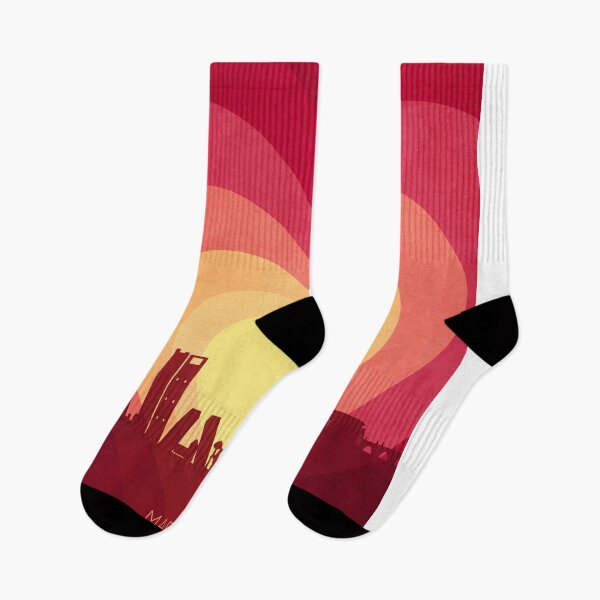 Item preview, Madrid Spain Skyline Hearts Red Yellow designed and sold by ArtPrints.