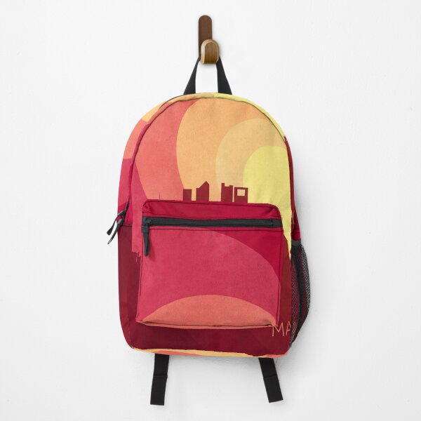 Item preview, Madrid Spain Skyline Hearts Red Yellow designed and sold by ArtPrints.