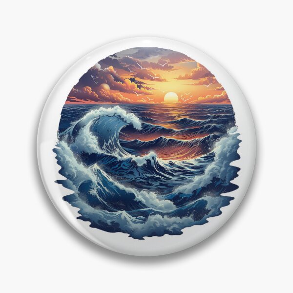 Artikelvorschau, Ozeanwelle entworfen und verkauft von Stickermagician.