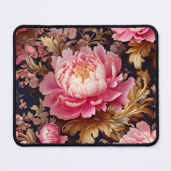 Item preview, Pink peonies in Rococo floral style designed and sold by Designbes.