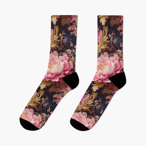 Item preview, Pink peonies in Rococo floral style designed and sold by Designbes.