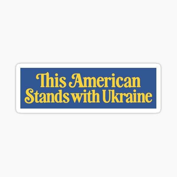 Artikel-Vorschau von Aufkleber/Magnet „Stand With Ukraine“ – Slava Ukraini, Heroyam Slava (Unterstütze die Ukraine), designt und verkauft von MerifoYorokin.